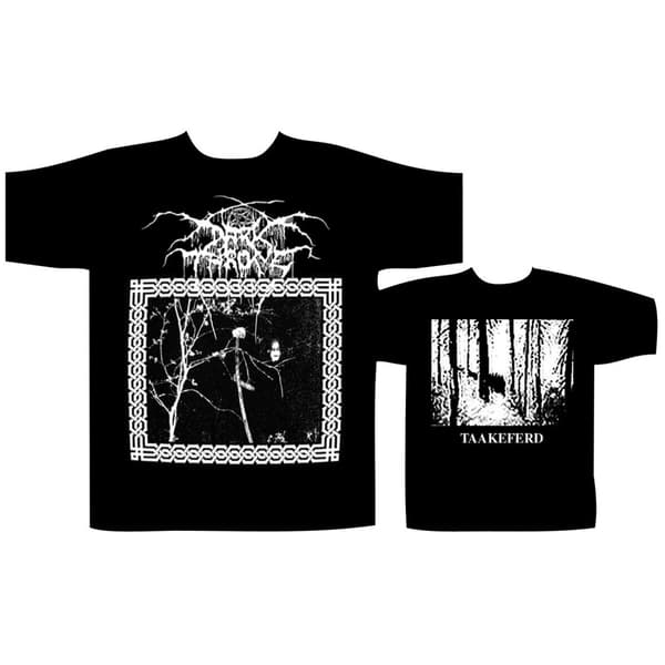 DARKTHRONE - UNDER A FUNERAL MOON / TAAKEFERD T-SHIRT (X-LARGE)