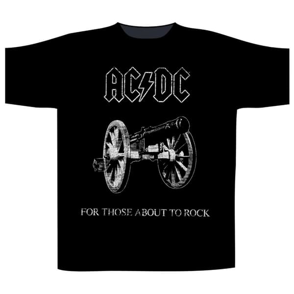 AC/DC - FOR THOSE ABOUT TO ROCK T-SHIRT (SMALL)