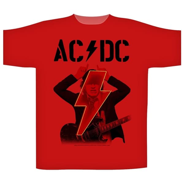 AC/DC - ANGUS PWR UP (RED TEE) T-SHIRT (XX-LARGE)