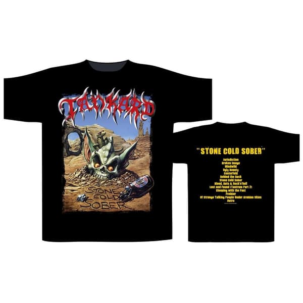 TANKARD - STONE COLD SOBER T-SHIRT (MEDIUM)