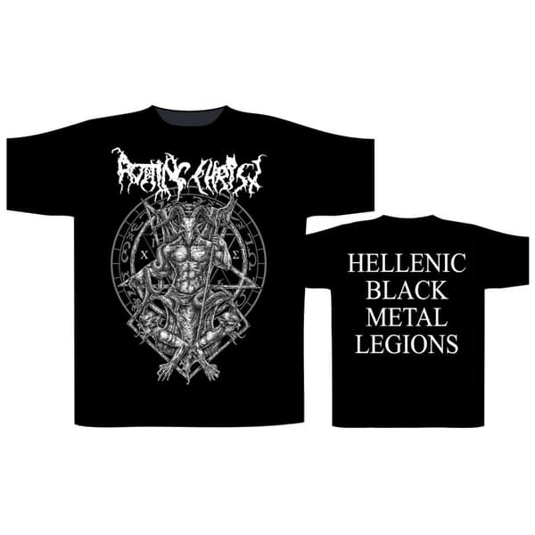 ROTTING CHRIST - HELLENIC BLACK METAL LEGIONS T-SHIRT (LARGE)
