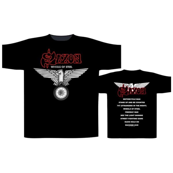 SAXON - WHEELS OF STEEL T-SHIRT (X-LARGE)
