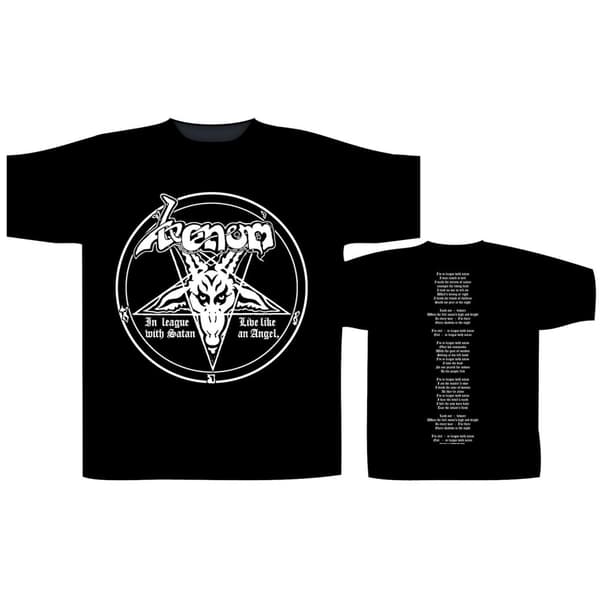 VENOM - IN LEAGUE WITH SATAN T-SHIRT (X-LARGE)