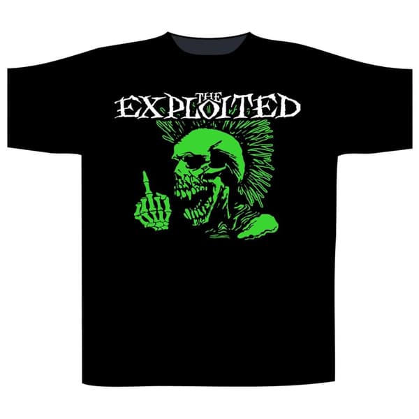 THE EXPLOITED - MIDDLE FINGER T-SHIRT (LARGE)
