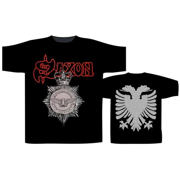 SAXON - STRONG ARM OF THE LAW T-SHIRT (MEDIUM)