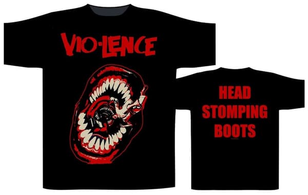 VIO-LENCE - HEAD STOMPING BOOTS T-SHIRT (MEDIUM)