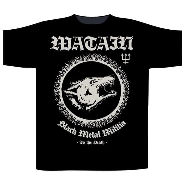 WATAIN - BLACK METAL MILITIA T-SHIRT (LARGE)