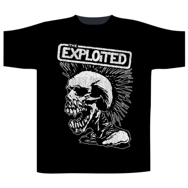 THE EXPLOITED - VINTAGE SKULL T-SHIRT (XX-LARGE)