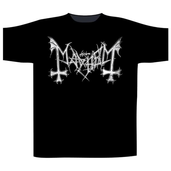 MAYHEM - DISTRESSED LOGO T-SHIRT (SMALL)