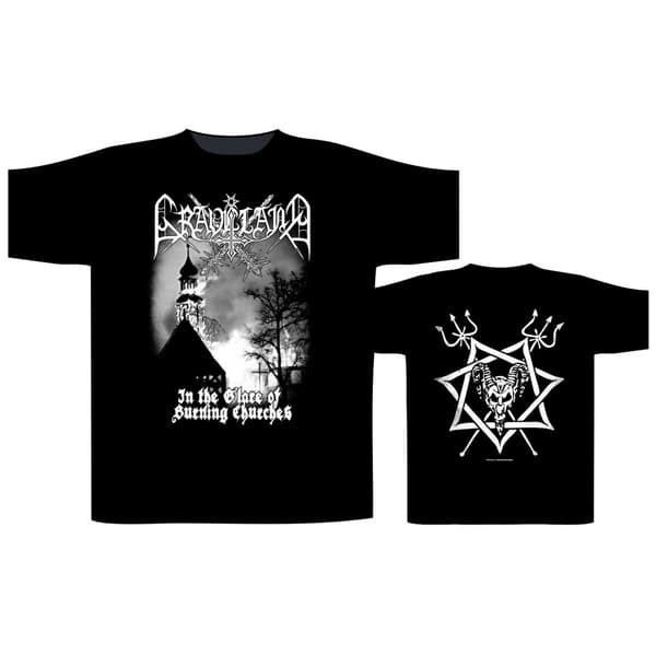 GRAVELAND - IN THE GLARE OF BURNING CHURCHES T-SHIRT (XX-LARGE)