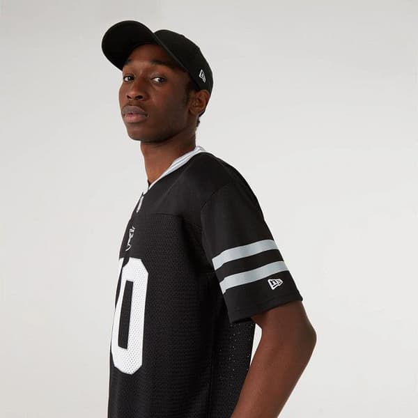 New Era Kortärmad T-shirt Nfl Mesh Las Vegas Raiders Svart L Man