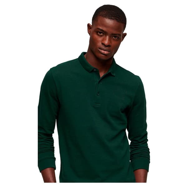 Superdry Långärmad Piké Cotton Pique Grönt 2XL Man