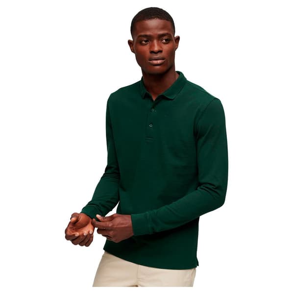 Superdry Langærmet Polo Cotton Pique Grøn 2XL Mand