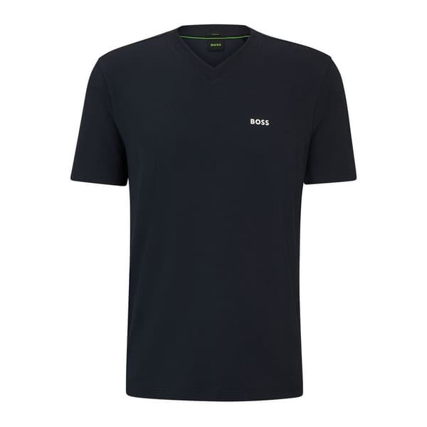 Boss Kortärmad T-shirt V 10256064 Blå L Man