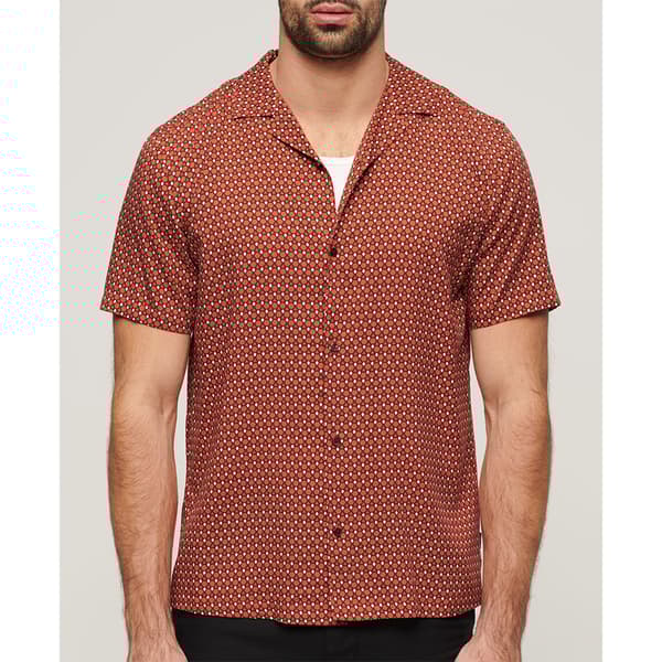 Superdry Kortärmad T-shirt Revere 70s Orange L Man
