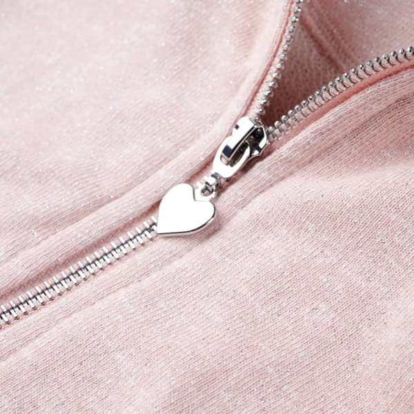 vidaXL Barnhoodie med dragkedja ljusrosa mix 104
