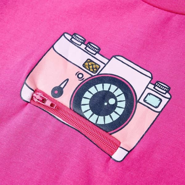 vidaXL T-shirt til børn str. 128 pink
