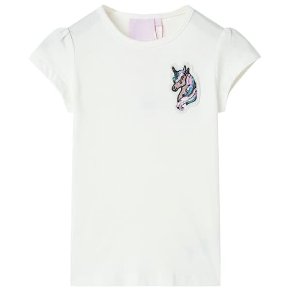 vidaXL T-shirt til børn str. 140 ecrufarvet