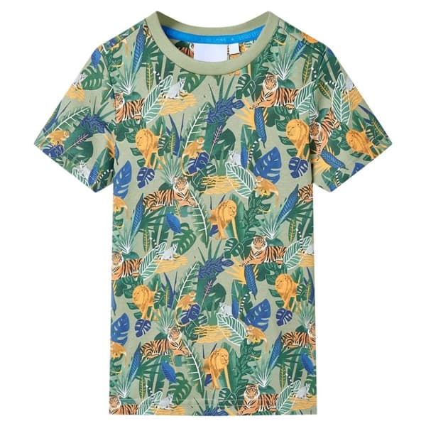 vidaXL T-shirt med korta ärmar för barn flerfärgad 128