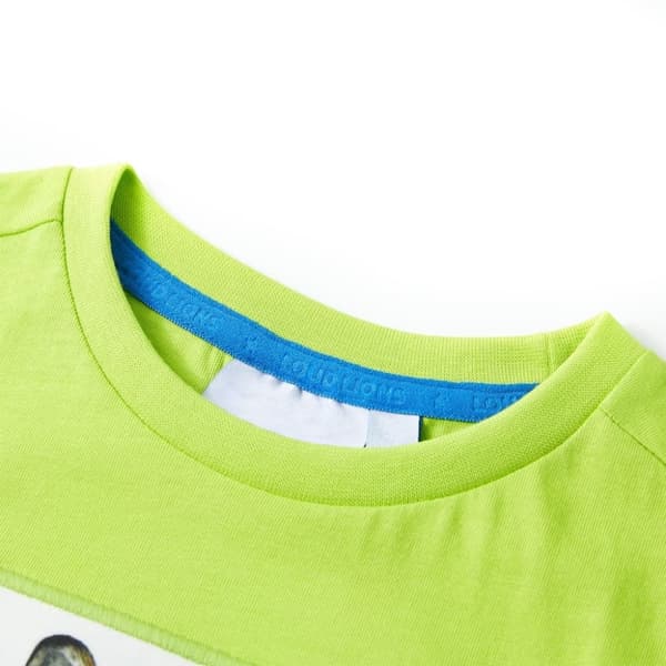 vidaXL T-shirt med korta ärmar för barn limegrön 104