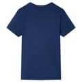 Miniatyrbild 2 av 7: vidaXL T-shirt med korta ärmar för barn mörkblå 116