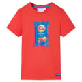 Miniatyrbild 1 av 7: vidaXL T-shirt med korta ärmar för barn röd 116
