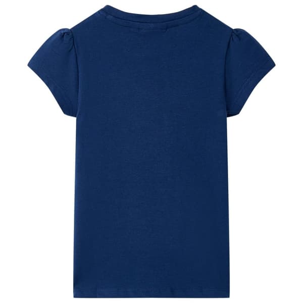 vidaXL T-shirt för barn marinblå 116