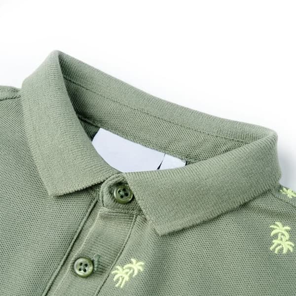 vidaXL Poloshirt til børn str. 140 khakifarvet