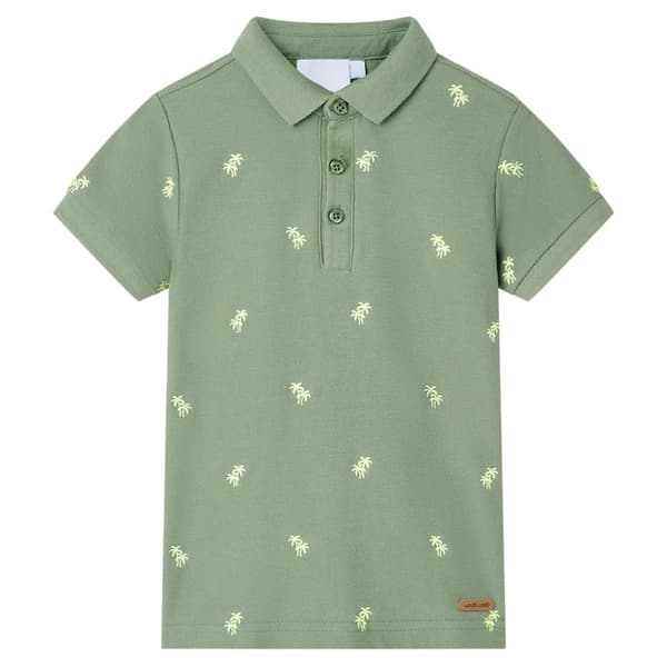 vidaXL Poloshirt til børn str. 140 khakifarvet