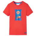 Miniatyrbild 1 av 7: vidaXL T-shirt med korta ärmar för barn röd 128