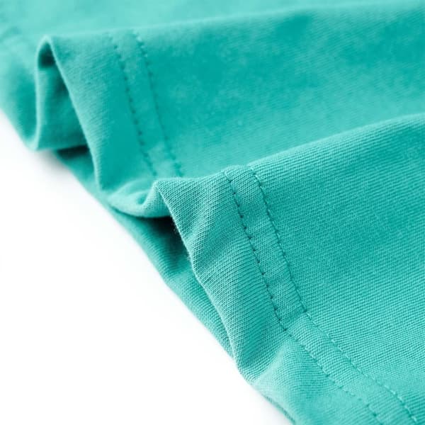 vidaXL T-shirt med korta ärmar för barn mörk mintgrön 92