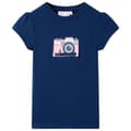 Miniatyrbild 1 av 7: vidaXL T-shirt för barn marinblå 92
