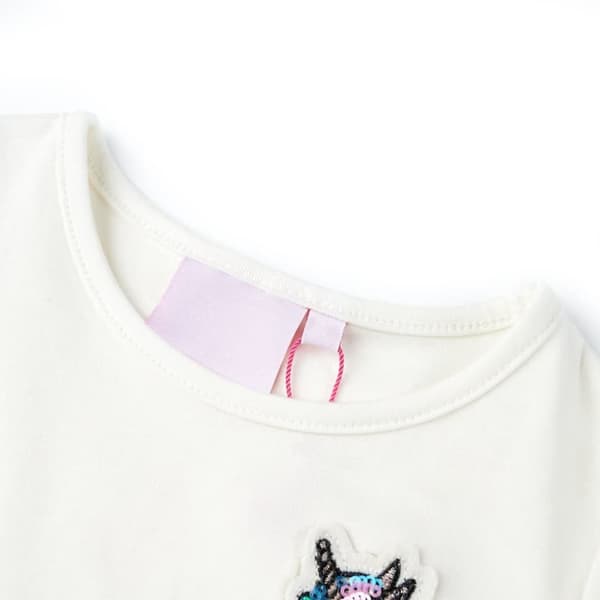 vidaXL T-shirt til børn str. 104 ecrufarvet