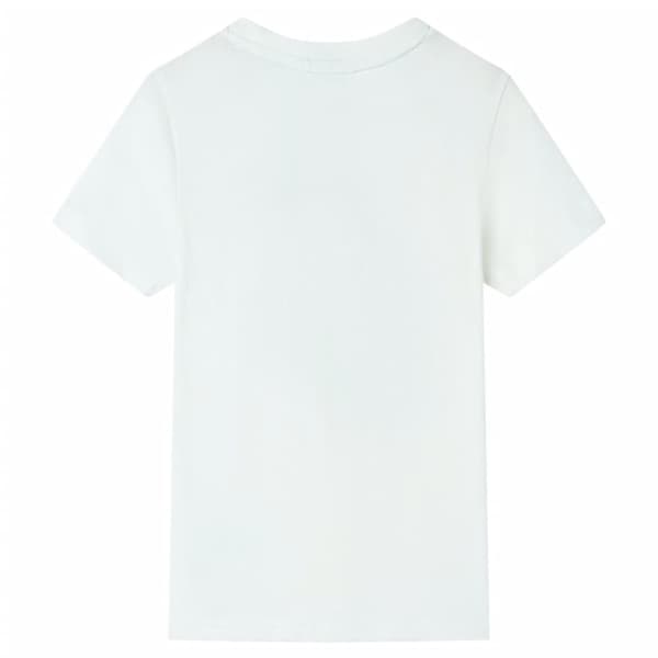 vidaXL T-shirt med korta ärmar för barn ecru 104