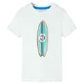 Miniatyrbild 1 av 7: vidaXL T-shirt med korta ärmar för barn ecru 104