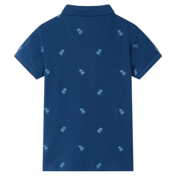 vidaXL Poloshirt til børn str. 116 mørkeblå
