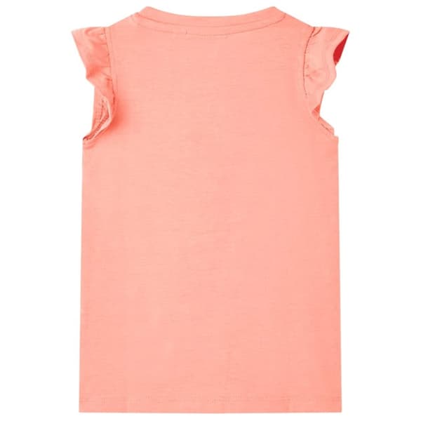 vidaXL Lasten T-paita neon koralli 128
