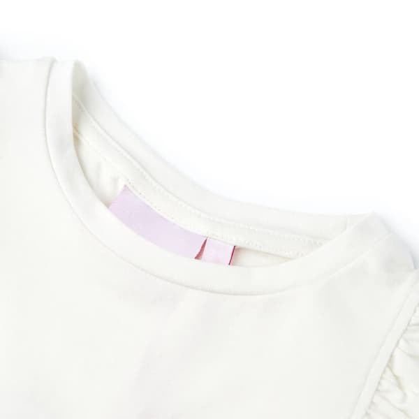 vidaXL T-shirt til børn str. 116 ecrufarvet
