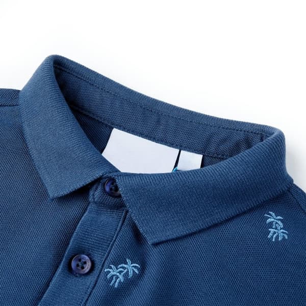 vidaXL Poloshirt til børn str. 92 mørkeblå
