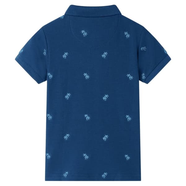 vidaXL Poloshirt til børn str. 92 mørkeblå