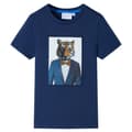Miniatyrbillede 1 af 7: vidaXL Kortærmet T-shirt til børn str. 128 mørk mørkeblå