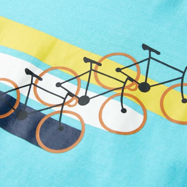 vidaXL Kortærmet T-shirt til børn str. 128 akvamarinblå