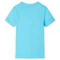Miniatyrbillede 2 af 7: vidaXL Kortærmet T-shirt til børn str. 128 akvamarinblå