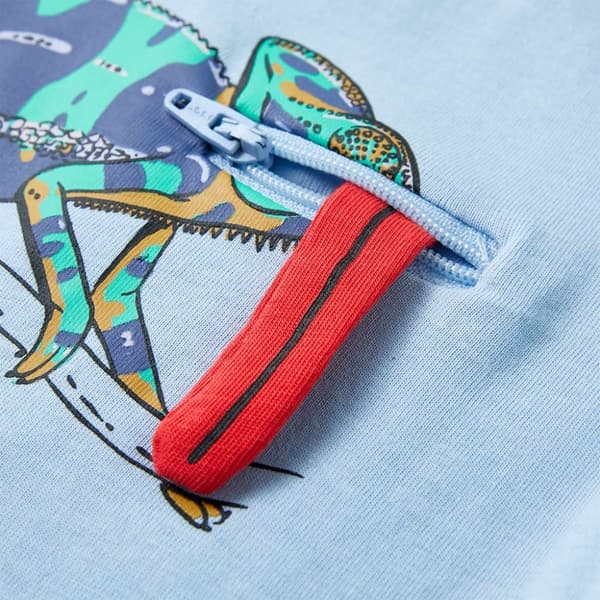 vidaXL T-shirt med korta ärmar för barn ljusblå 104