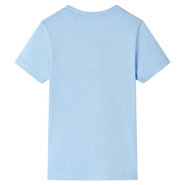 vidaXL T-shirt med korta ärmar för barn ljusblå 104