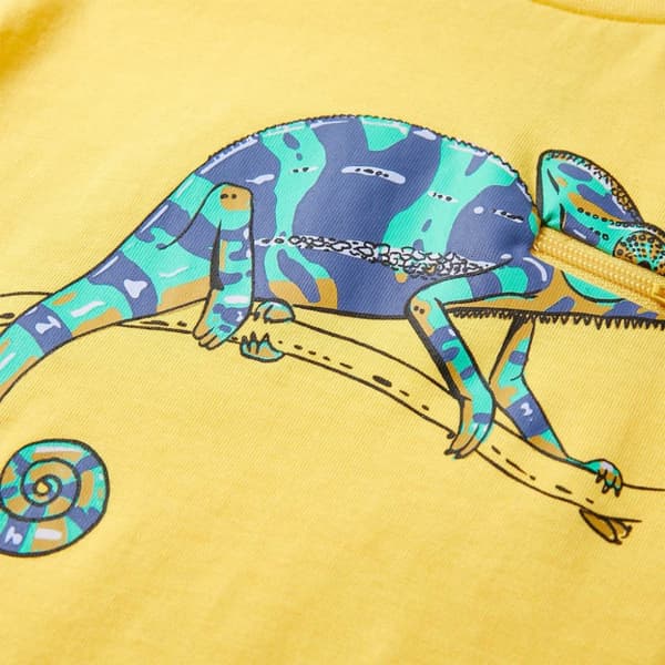 vidaXL T-shirt med korta ärmar för barn ljus ockra 116