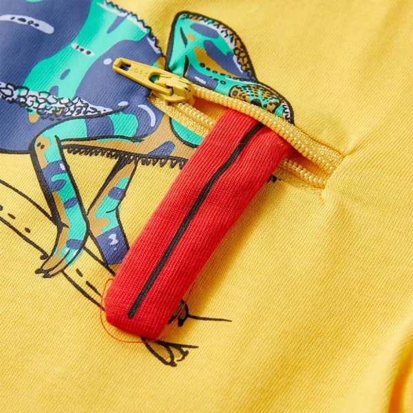 vidaXL T-shirt med korta ärmar för barn ljus ockra 116