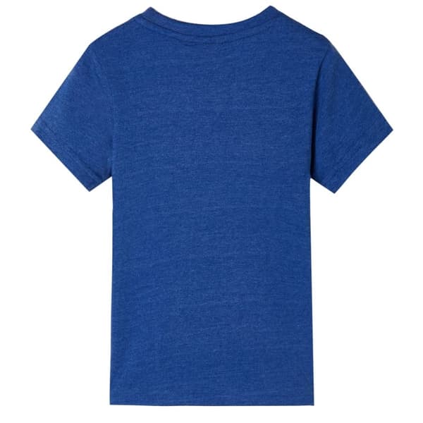 vidaXL T-shirt för barn mörkblå melerad 128