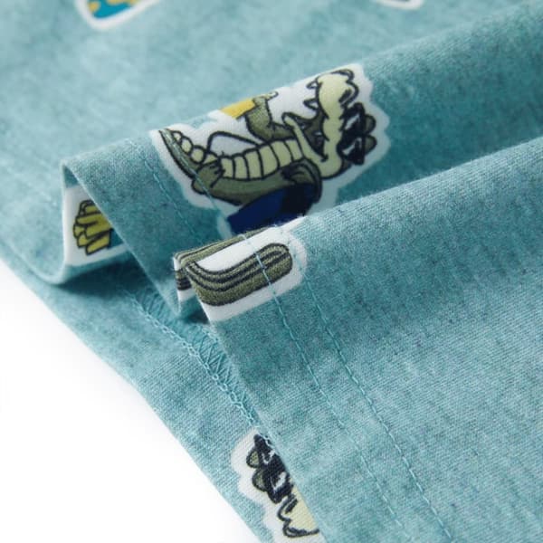 vidaXL T-shirt för barn grönmelerad 140