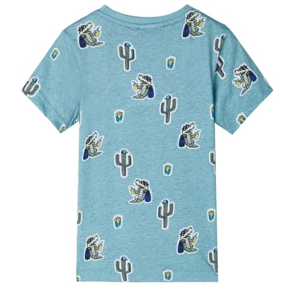 vidaXL T-shirt för barn grönmelerad 140